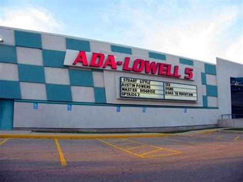 Lowell 5 theatre - Ada-Lowell 5 Theatres. 2175 W. Main Street, Lowell, MI 49331. Open (Showing movies) 5 screens. 1,000 seats. No one has favorited this theater yet. Overview. Photos. …